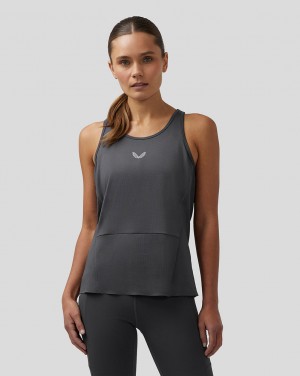 Castore Apex Lightweight Panelled Tank Top Gunmetal | OJ6127359