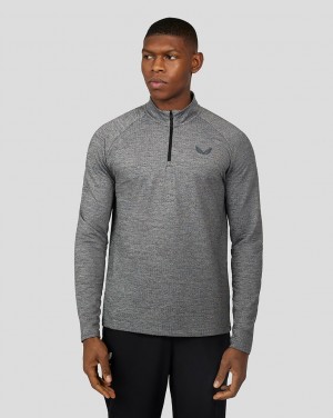 Castore Core Essentials Standard 1/4 Zip Black/Grey Marl | LT4708639