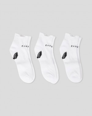 Castore Cushioned Ankle Socks 3 Pack Wit | BQ1804356