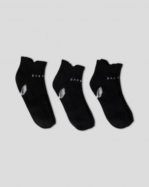 Castore Cushioned Ankle Socks 3 Pack Zwart | UP4139028