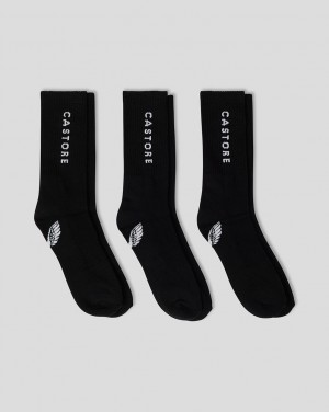 Castore Cushioned Crew Socks 3 Pack Zwart | GM6980547