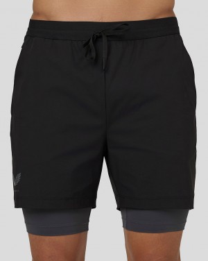 Castore Flow 2-in-1 Shorts Zwart | TC5926830