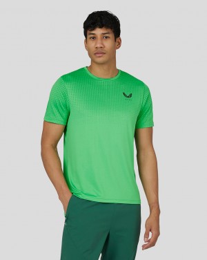 Castore Flow Short Sleeve Knit T-Shirt Lime | QD7839602