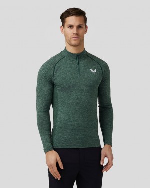 Castore Golf Body Mapped Seamless Quarter Zip Top Grijs | LJ2406817