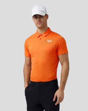 Castore Golf Engineered Knit Polo Dieporanje | QY2954087