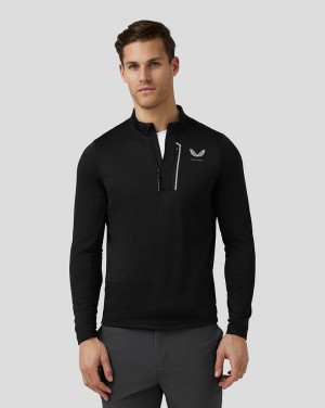 Castore Golf Pinnacle Tech Half Zip Top Zwart | SG7265934