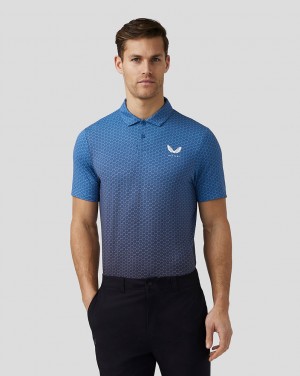 Castore Golf Print Polo Blauw | PH2576318