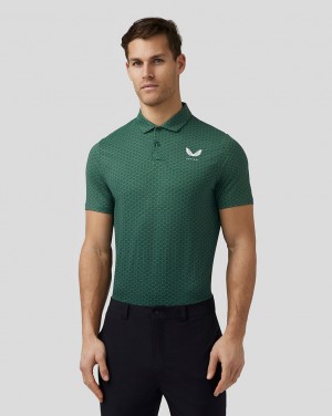 Castore Golf Printed Polo Groen | CD5462987