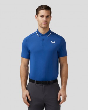 Castore Golf Tech Polo Koningsblauw Blauw | WE8425713