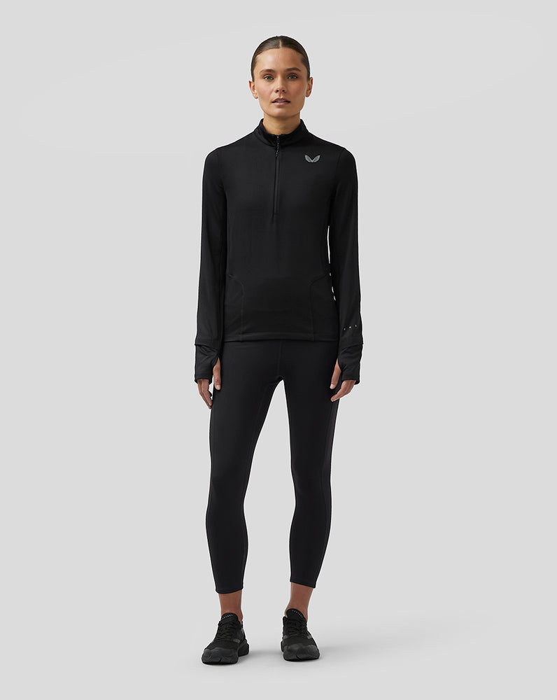 Castore Active Long Sleeve Half Zip Midlayer Top Zwart | DH3571096