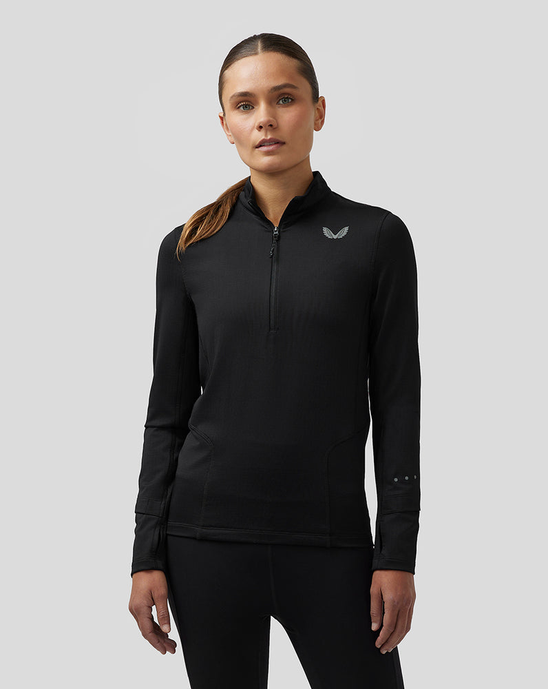 Castore Active Long Sleeve Half Zip Midlayer Top Zwart | DH3571096