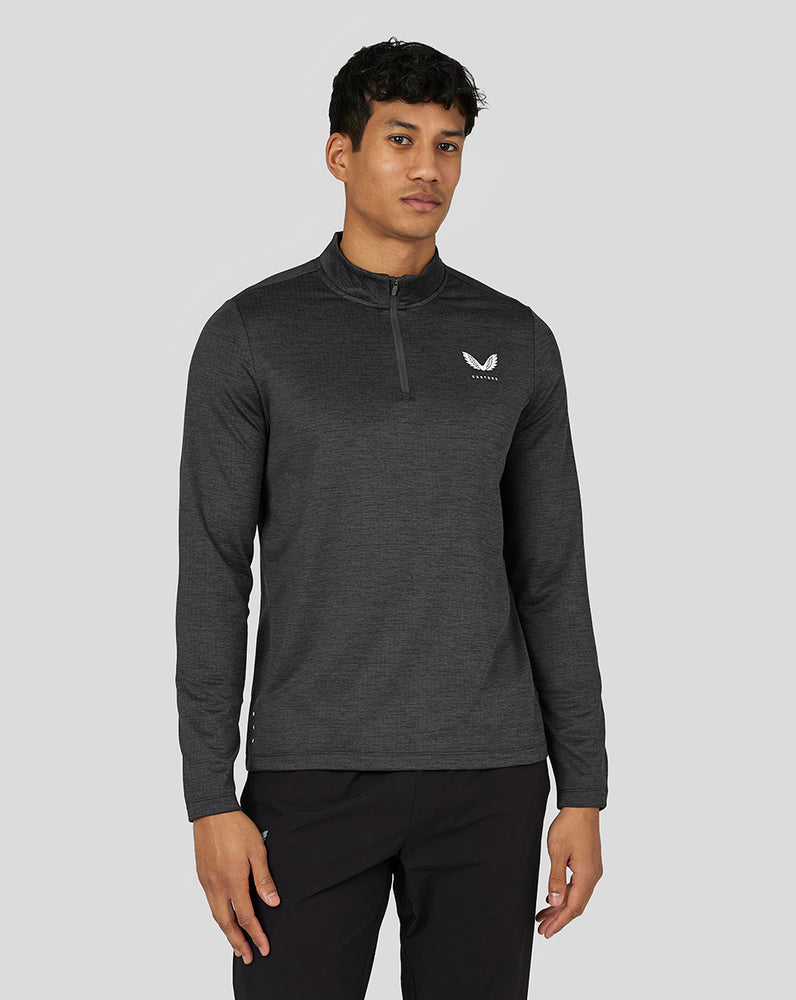 Castore Active Long Sleeve Marl Quarter Zip Gunmetal | VU9478120