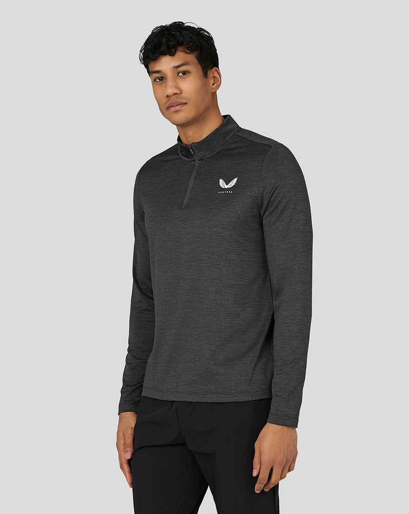 Castore Active Long Sleeve Marl Quarter Zip Gunmetal | VU9478120