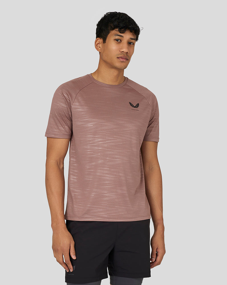 Castore Flow Short Sleeve Printed T-Shirt Peach Clay | SF9784206