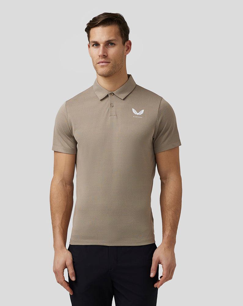 Castore Golf Engineered Knit Polo Clay | YW8069347