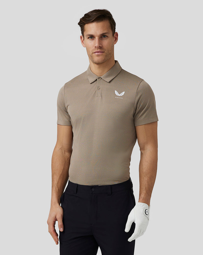 Castore Golf Engineered Knit Polo Clay | YW8069347