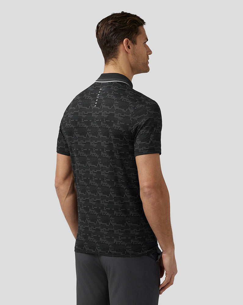 Castore Golf Printed Tech Polo Zwart | LU6450328