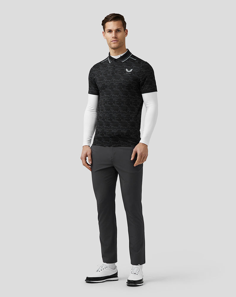 Castore Golf Printed Tech Polo Zwart | LU6450328