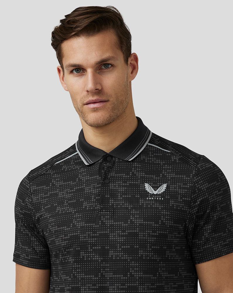 Castore Golf Printed Tech Polo Zwart | LU6450328