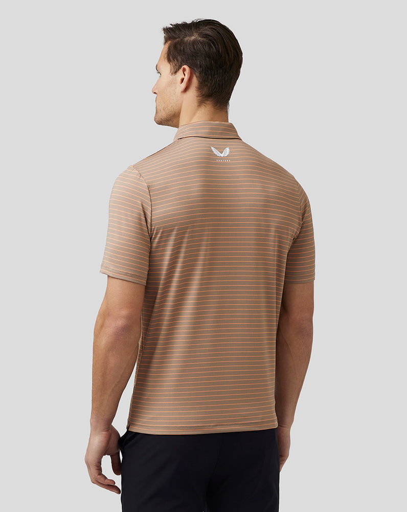 Castore Golf Yarn Dye Stripe Polo Clay | CU4201678