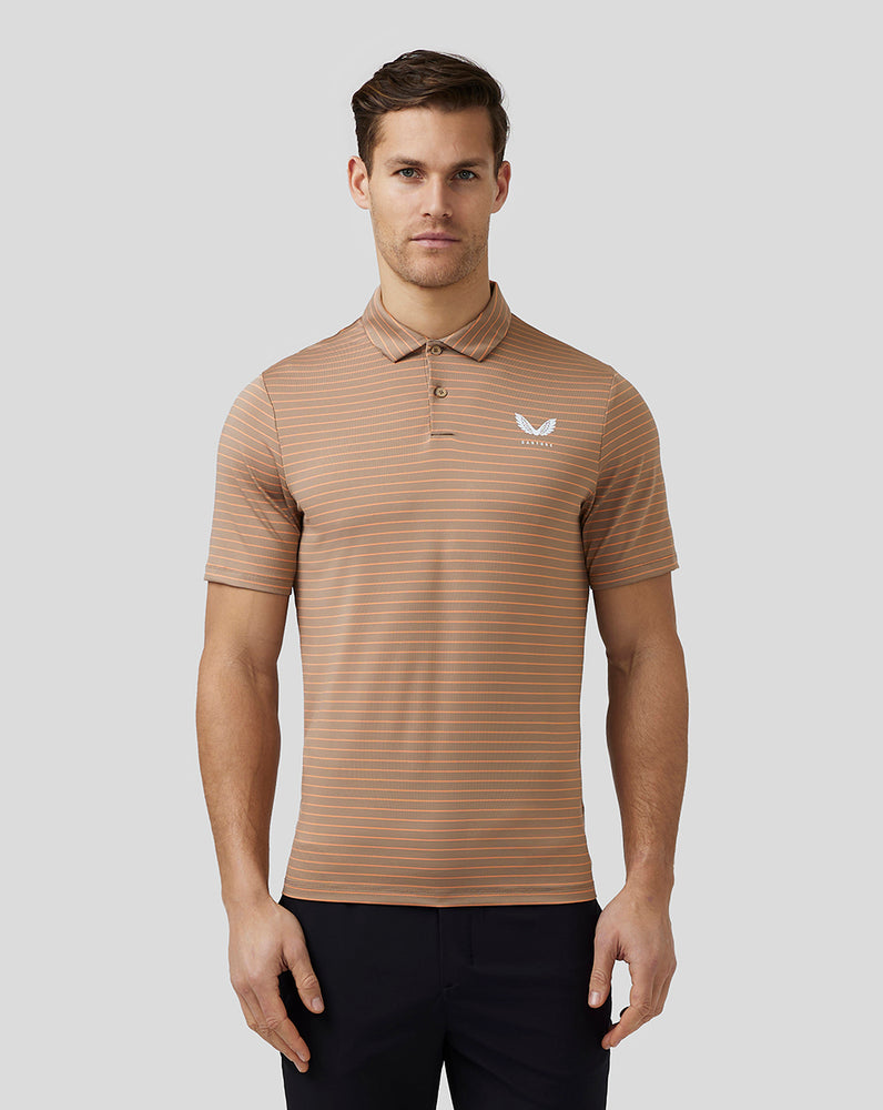 Castore Golf Yarn Dye Stripe Polo Clay | CU4201678