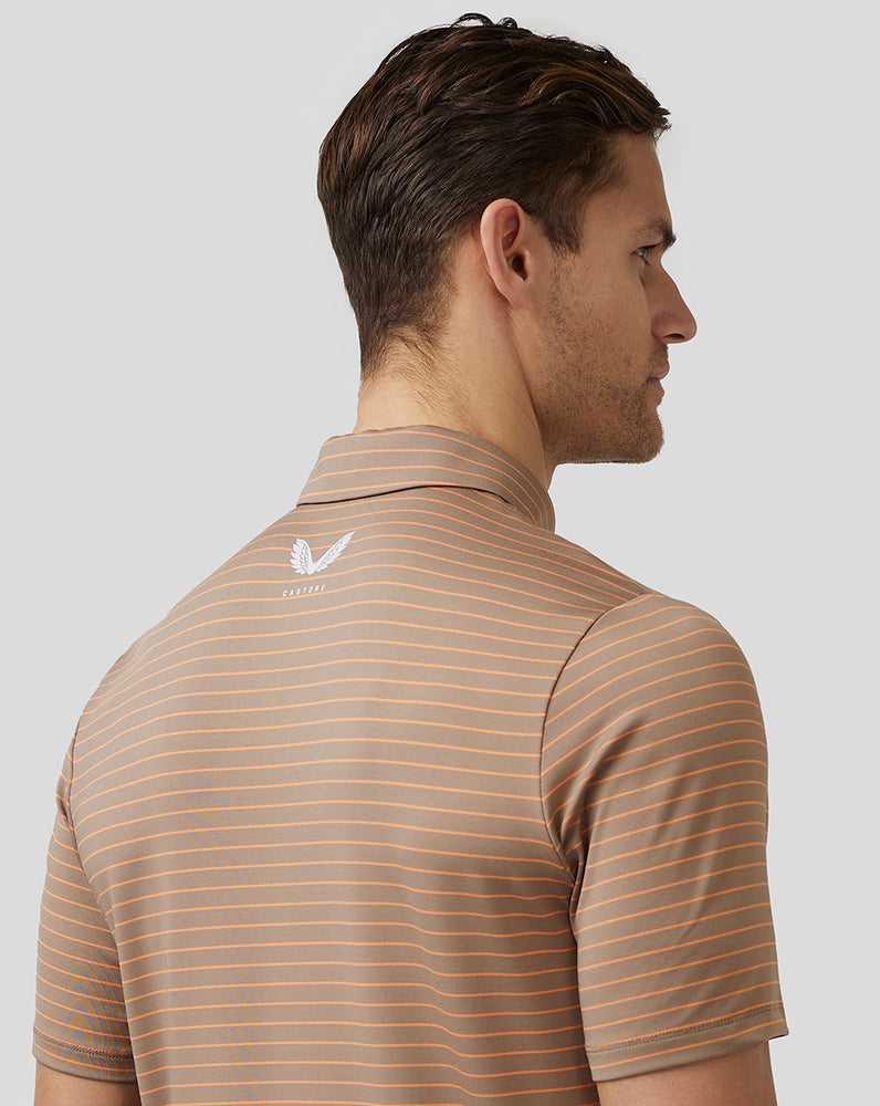 Castore Golf Yarn Dye Stripe Polo Clay | CU4201678