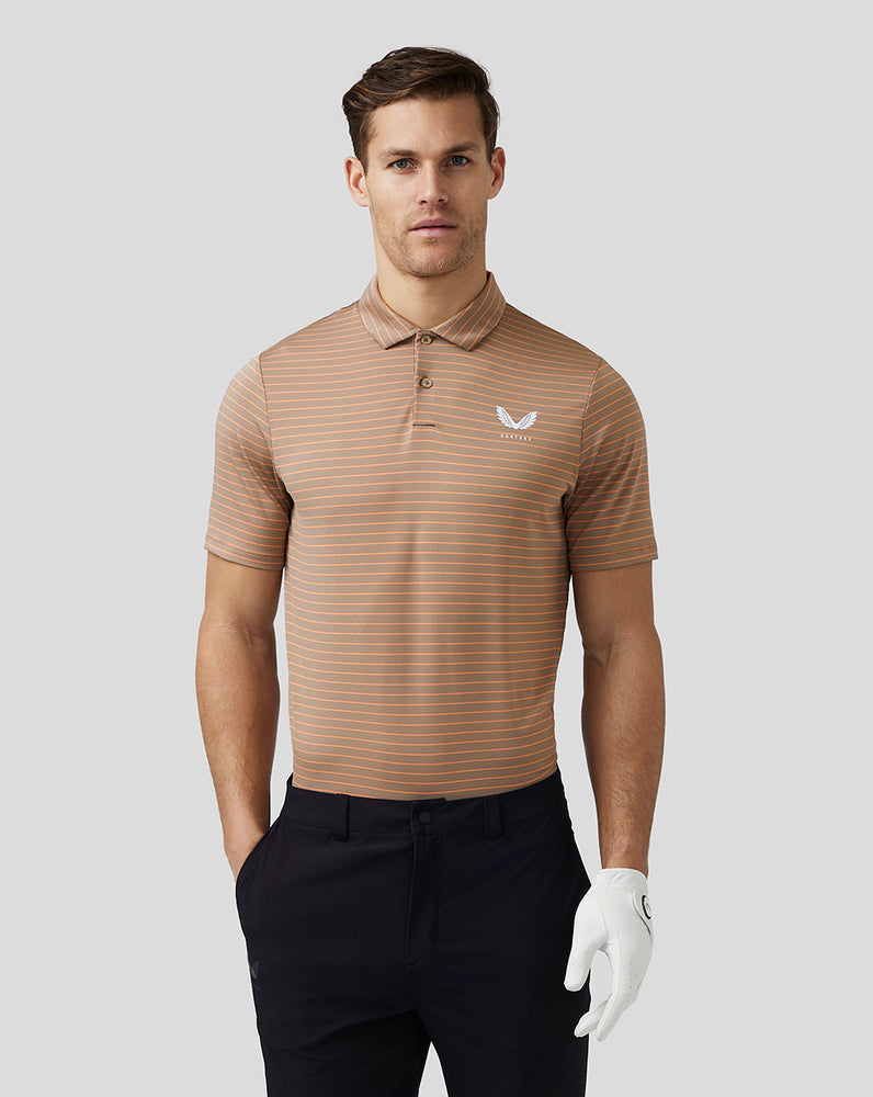 Castore Golf Yarn Dye Stripe Polo Clay | YB0532719