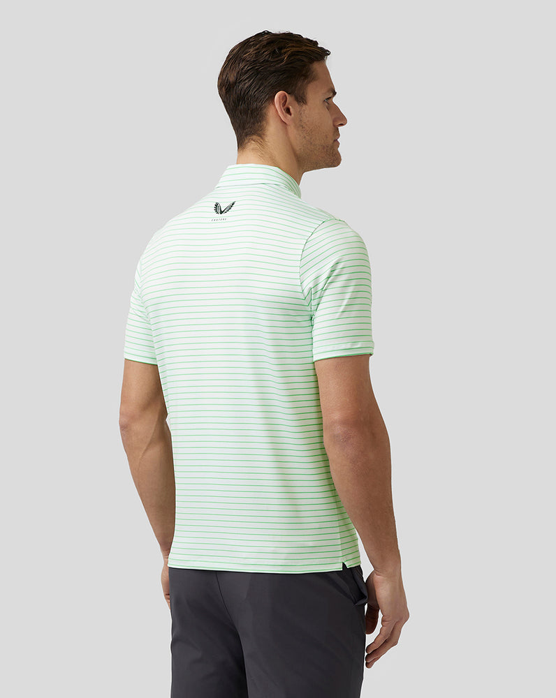 Castore Golf Yarn Dye Stripe Polo Lime | ZI6281537