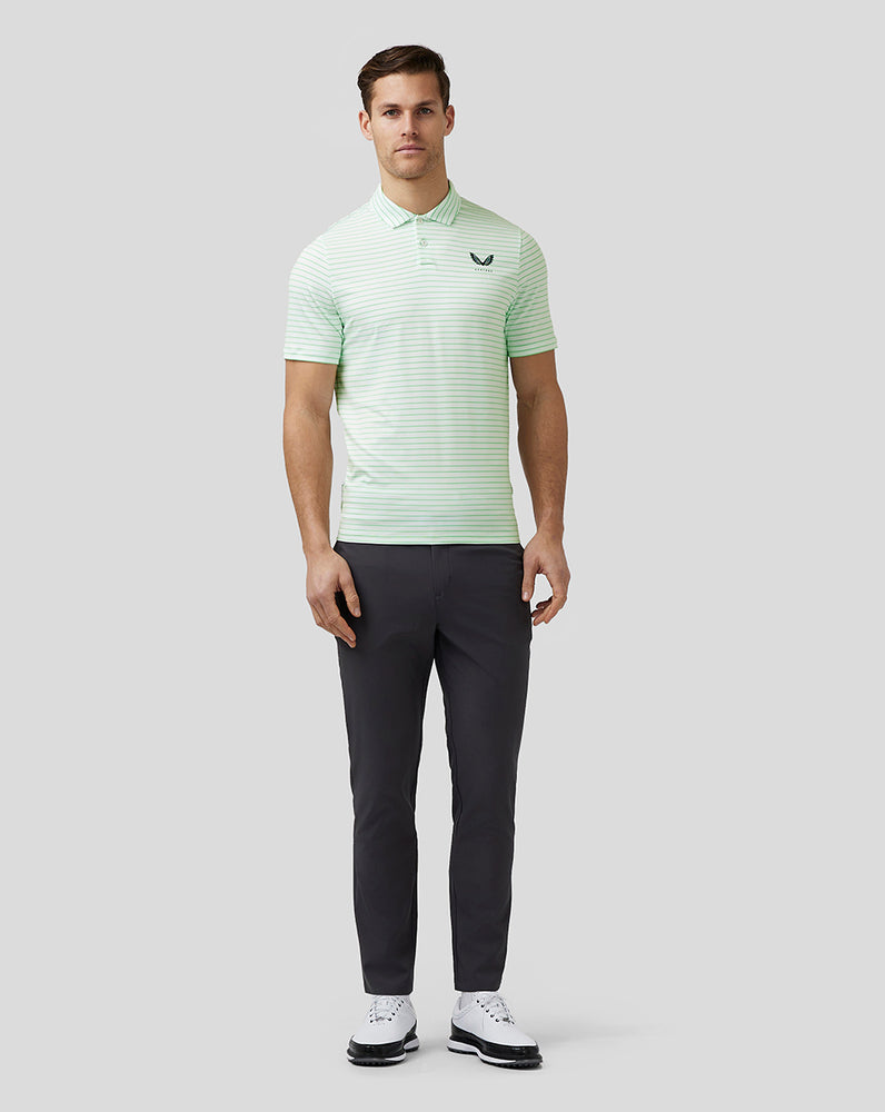 Castore Golf Yarn Dye Stripe Polo Lime | ZI6281537