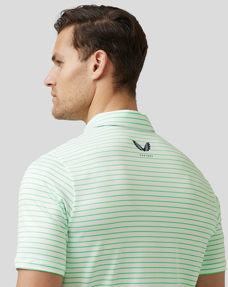 Castore Golf Yarn Dye Stripe Polo Lime | ZI6281537