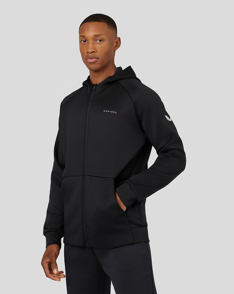 Castore Long Sleeve Aeroscuba Zip-Through Hoodie Zwart | QV7183260