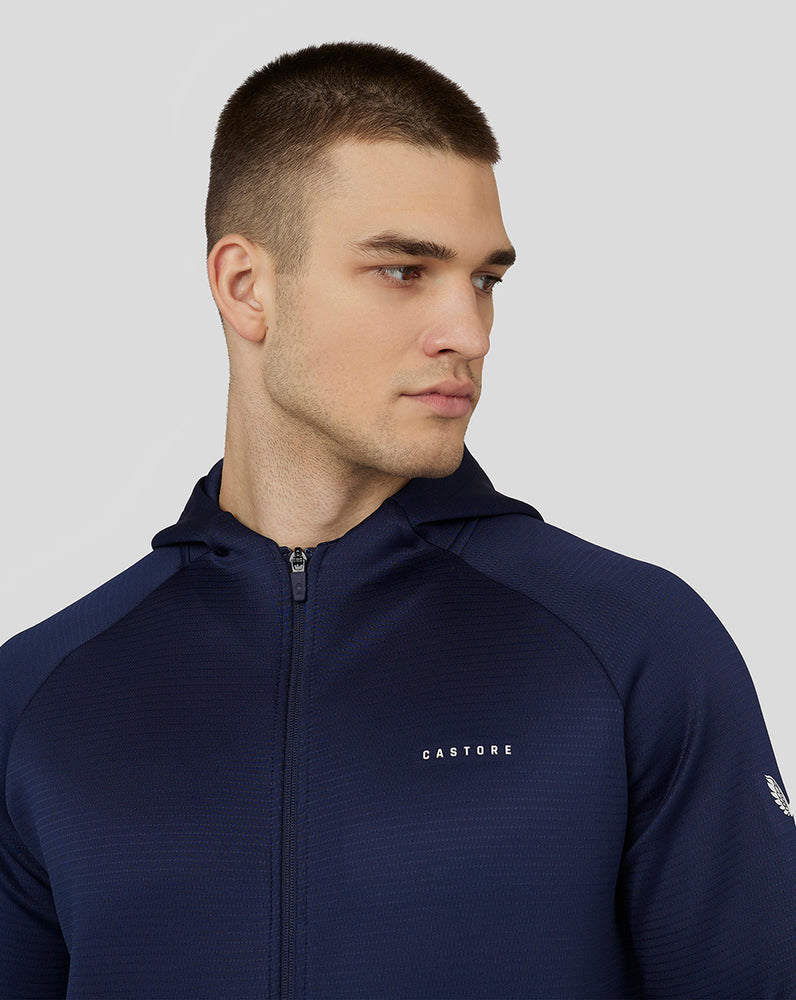 Castore Long Sleeve Aeroscuba Zip-Through Hoodie Donkerblauw | SW6304981