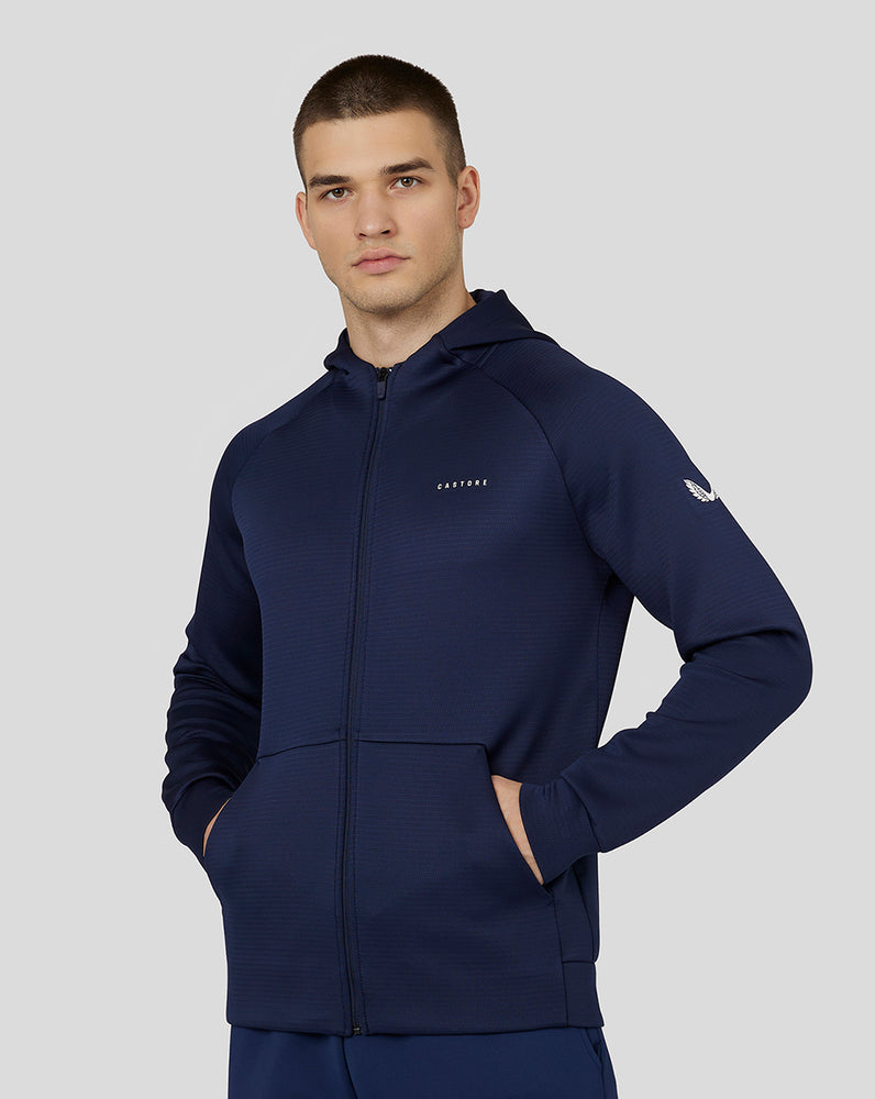 Castore Long Sleeve Aeroscuba Zip-Through Hoodie Donkerblauw | SW6304981