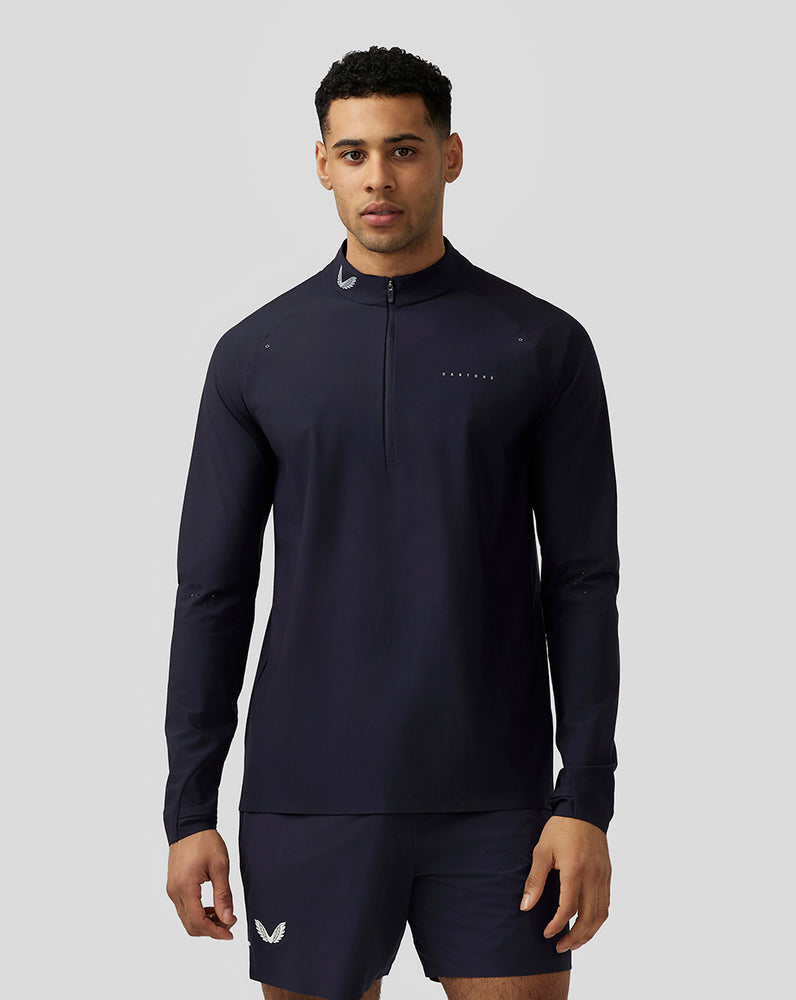 Castore Zone Ventilation Quarter Zip Donkerblauw | DC7345169