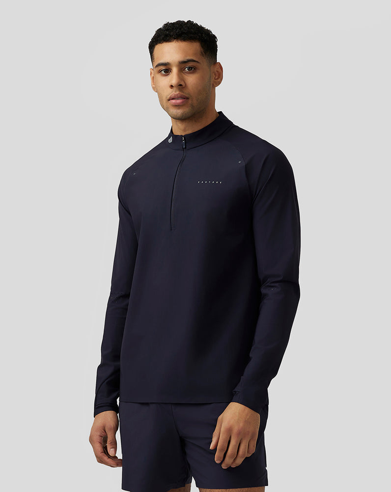 Castore Zone Ventilation Quarter Zip Donkerblauw | DC7345169